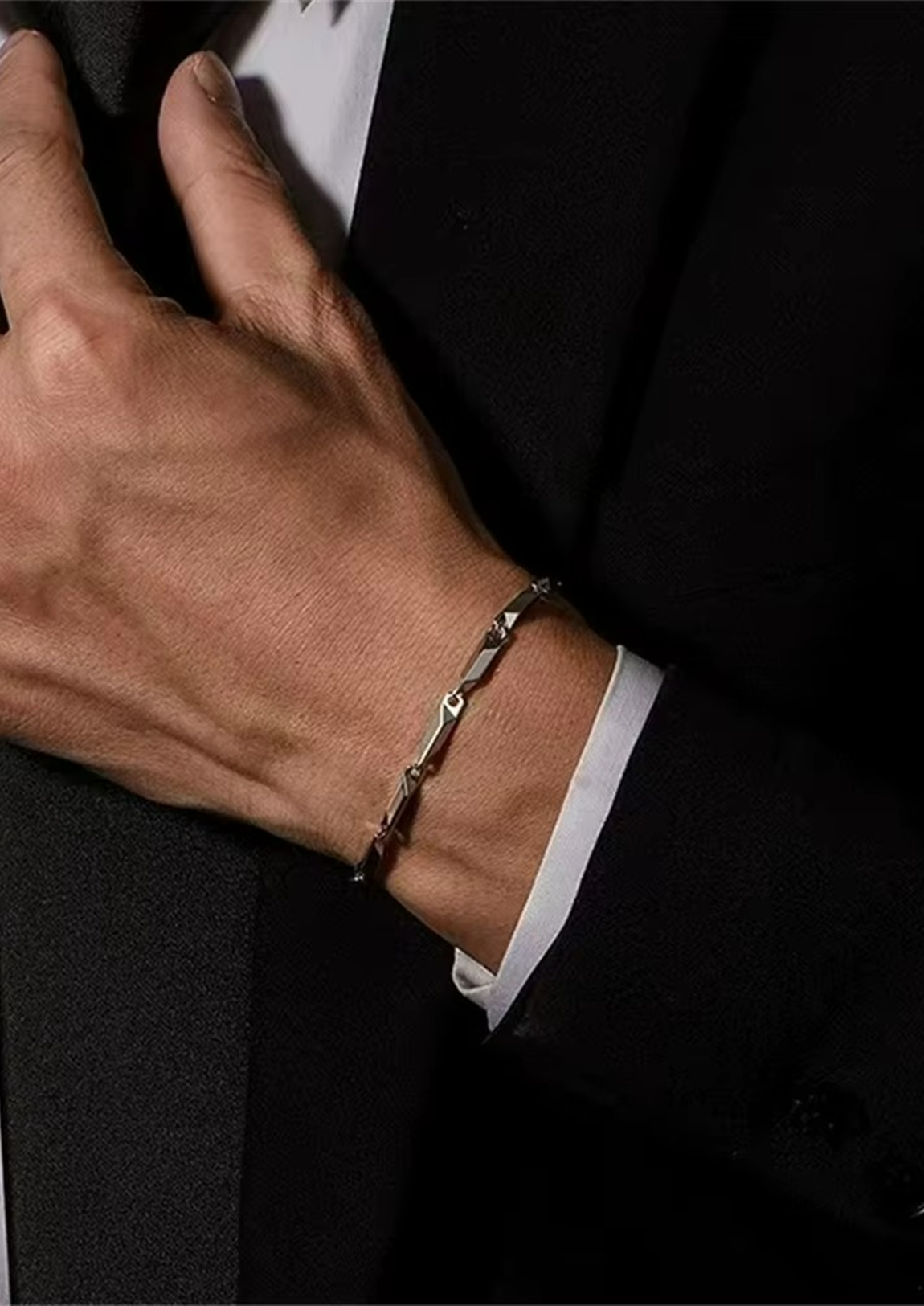 Pulseira Masculina Prata de Aço Ronny