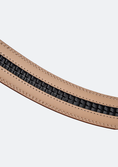 Cinto Masculino Galles de Couro com Fivela Automática Marrom