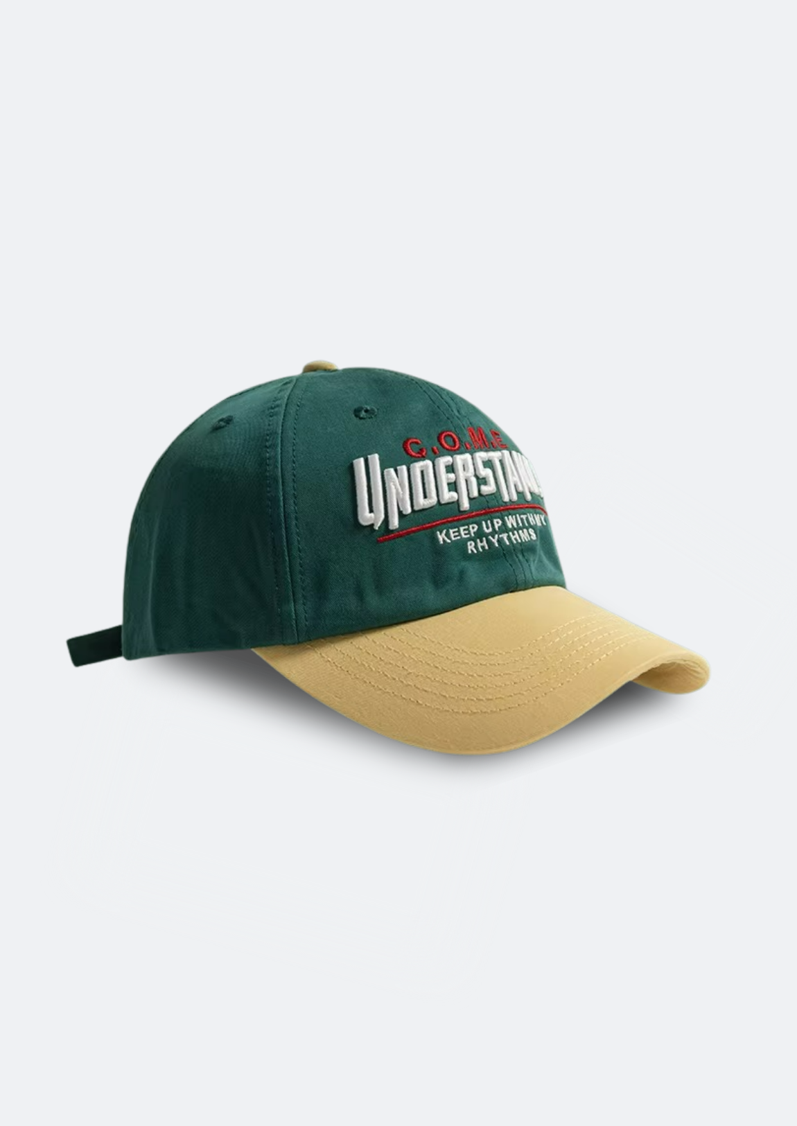 Boné Masculino Vintage "Understand" Verde Aba Curva