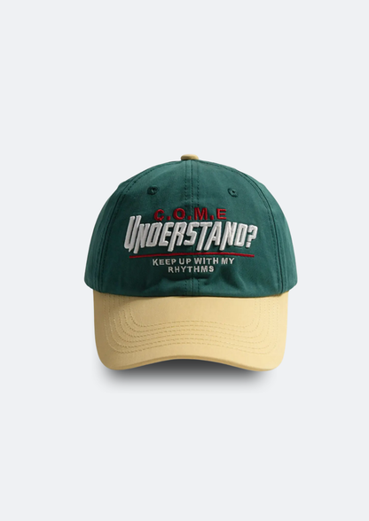 Boné Masculino Vintage "Understand" Verde Aba Curva