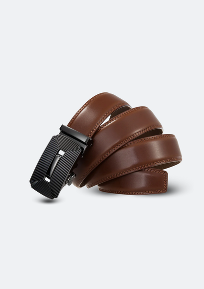 Cinto Masculino Conor de Couro com Fivela Automática Marrom