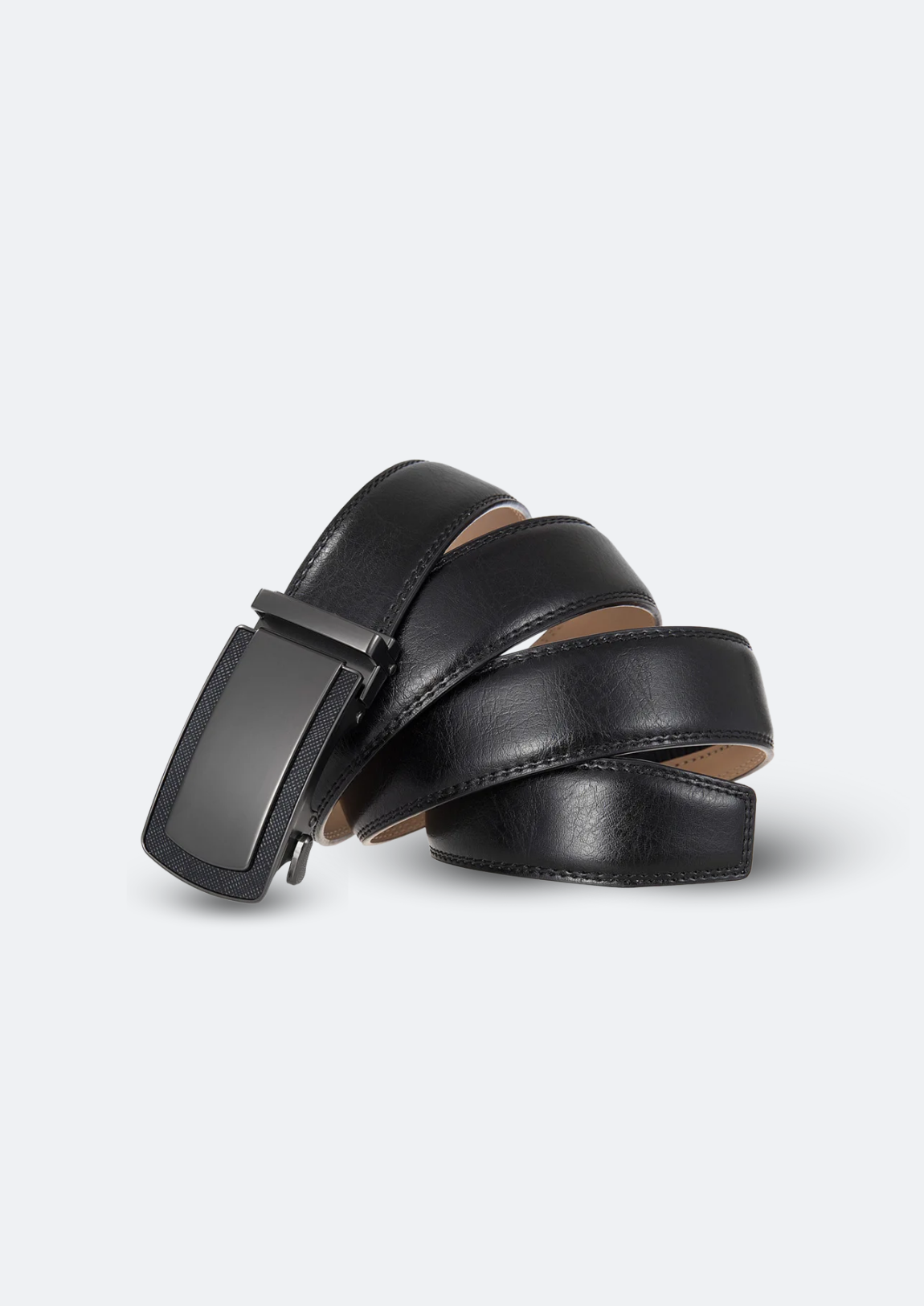 Cinto Masculino Basel de Couro com Fivela Automática Preto