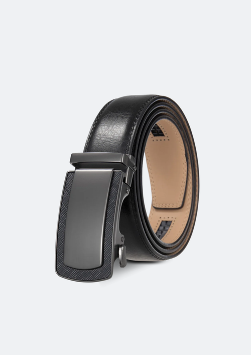 Cinto Masculino Basel de Couro com Fivela Automática Preto