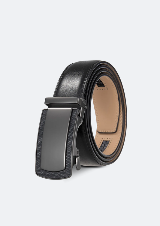 Cinto Masculino Basel de Couro com Fivela Automática Preto