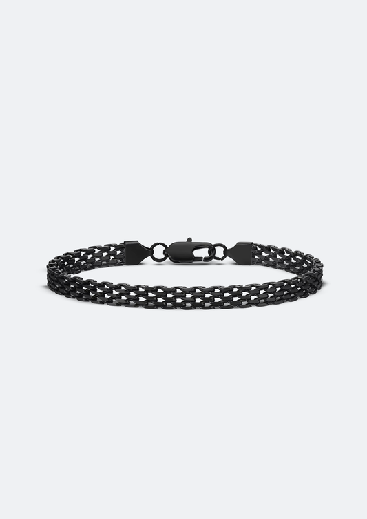 Pulseira Masculina Rush Preta de Aço