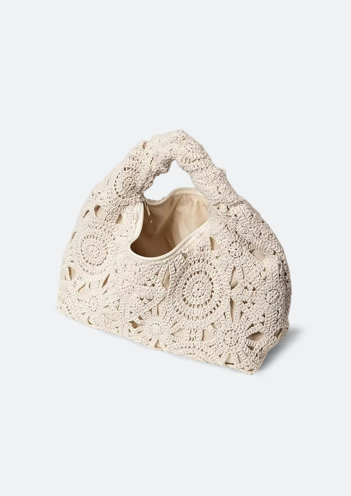 Bolsa Feminina Lavine de Crochê Branca