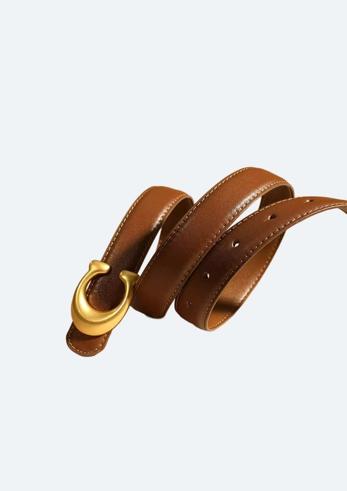 Cinto Feminino Collier de Couro Marrom