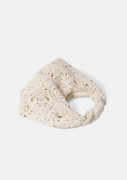 Bolsa Feminina Lavine de Crochê Branca