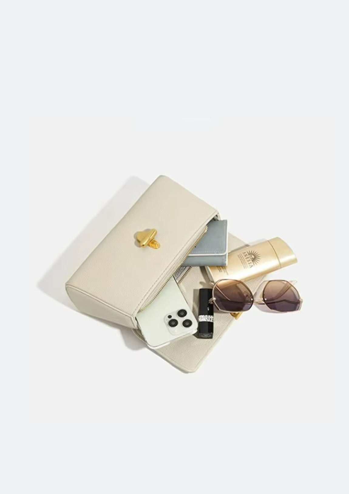 Bolsa Feminina de Couro Diana Branca