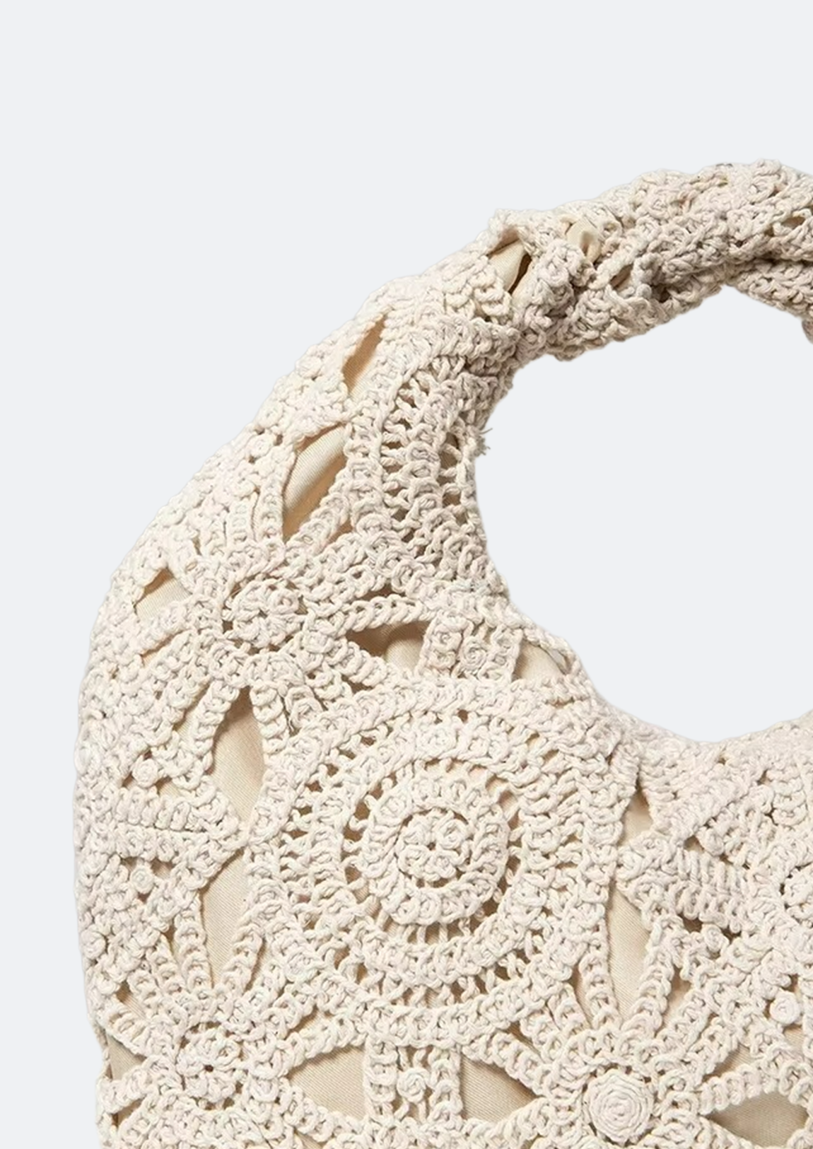 Bolsa Feminina Lavine de Crochê Branca