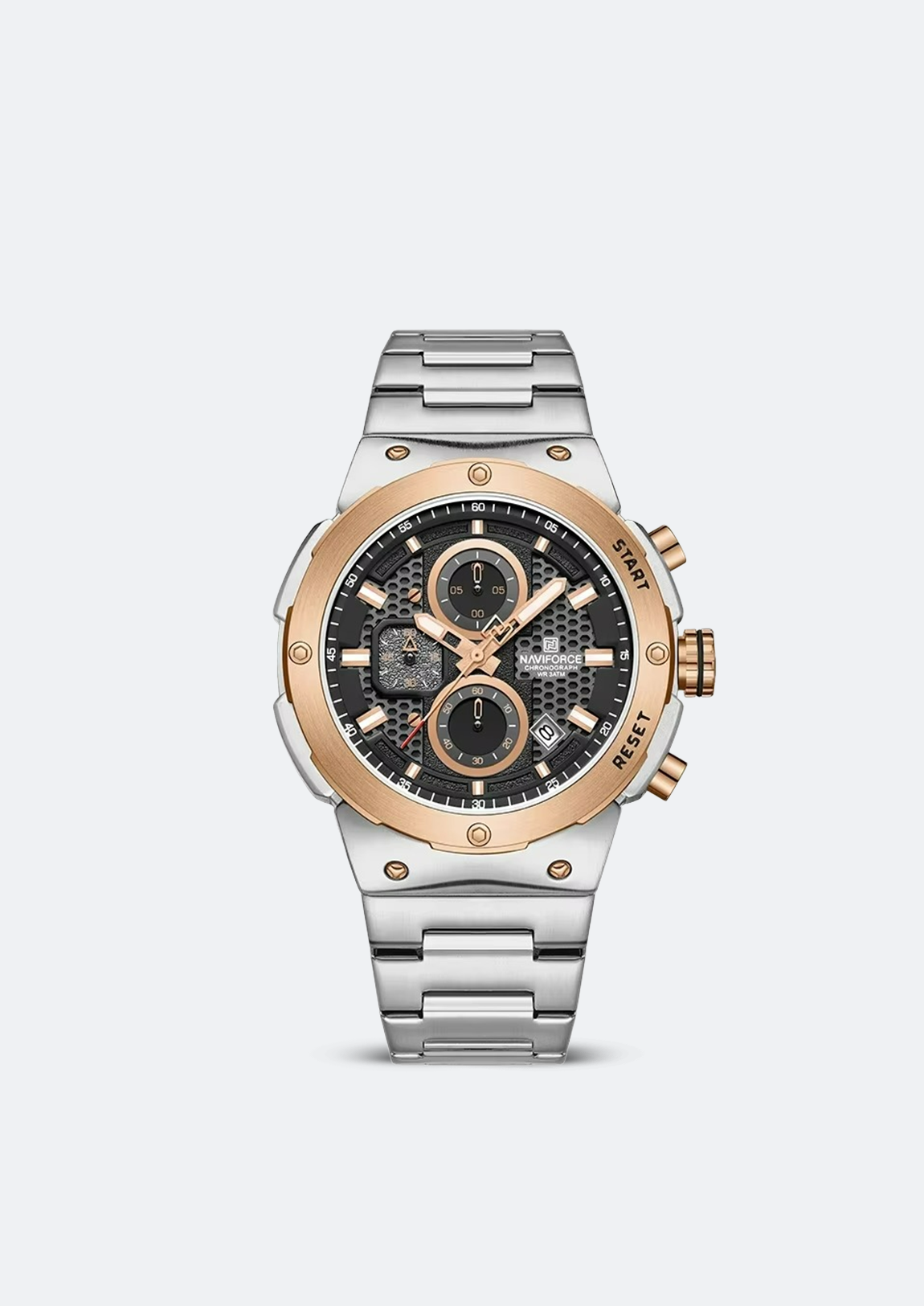 Relógio Masculino Navi Force NF8072 Prata de Aço