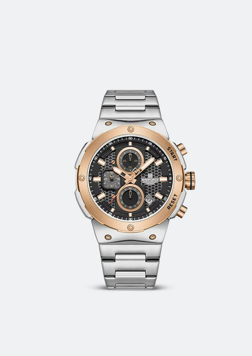 Relógio Masculino Navi Force NF8072 Prata de Aço