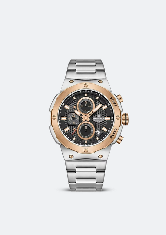 Relógio Masculino Navi Force NF8072 Prata de Aço