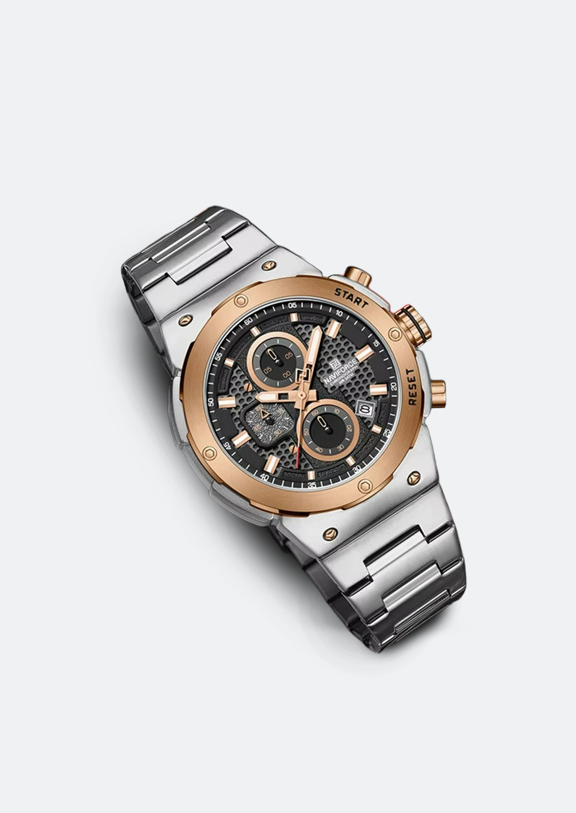 Relógio Masculino Navi Force NF8072 Prata de Aço