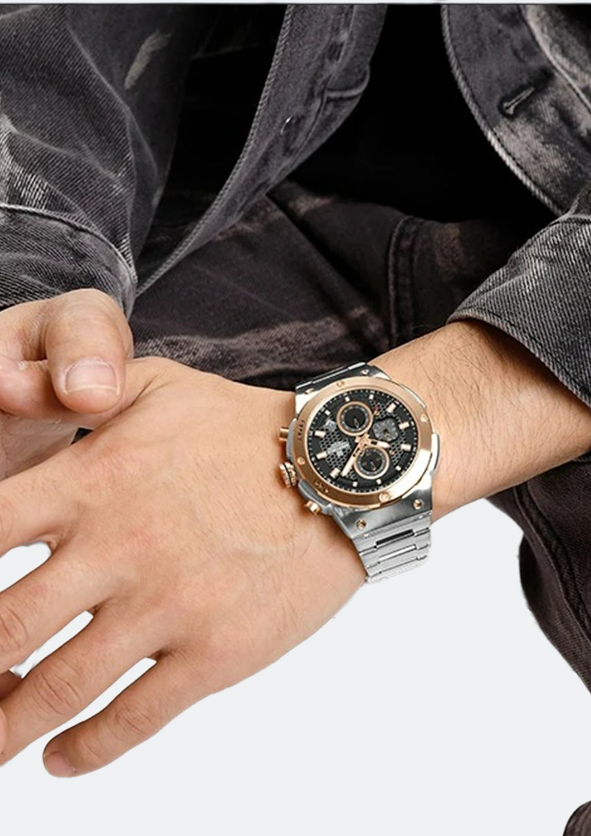 Relógio Masculino Navi Force NF8072 Prata de Aço