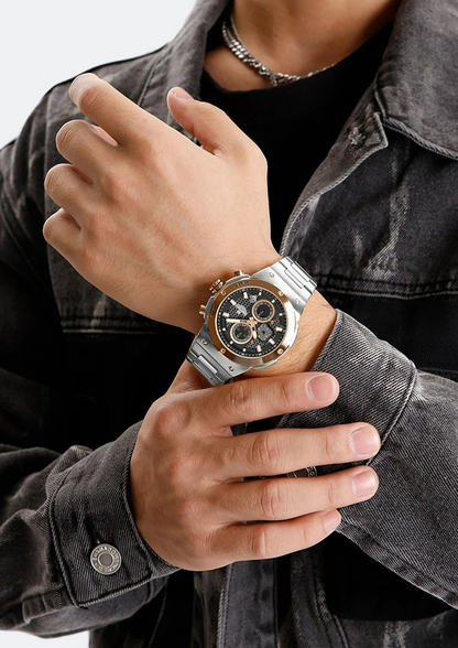 Relógio Masculino Navi Force NF8072 Prata de Aço