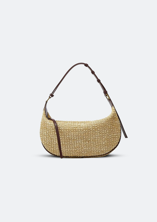 Bolsa Feminina Meia Lua Maere Pequena de Palha