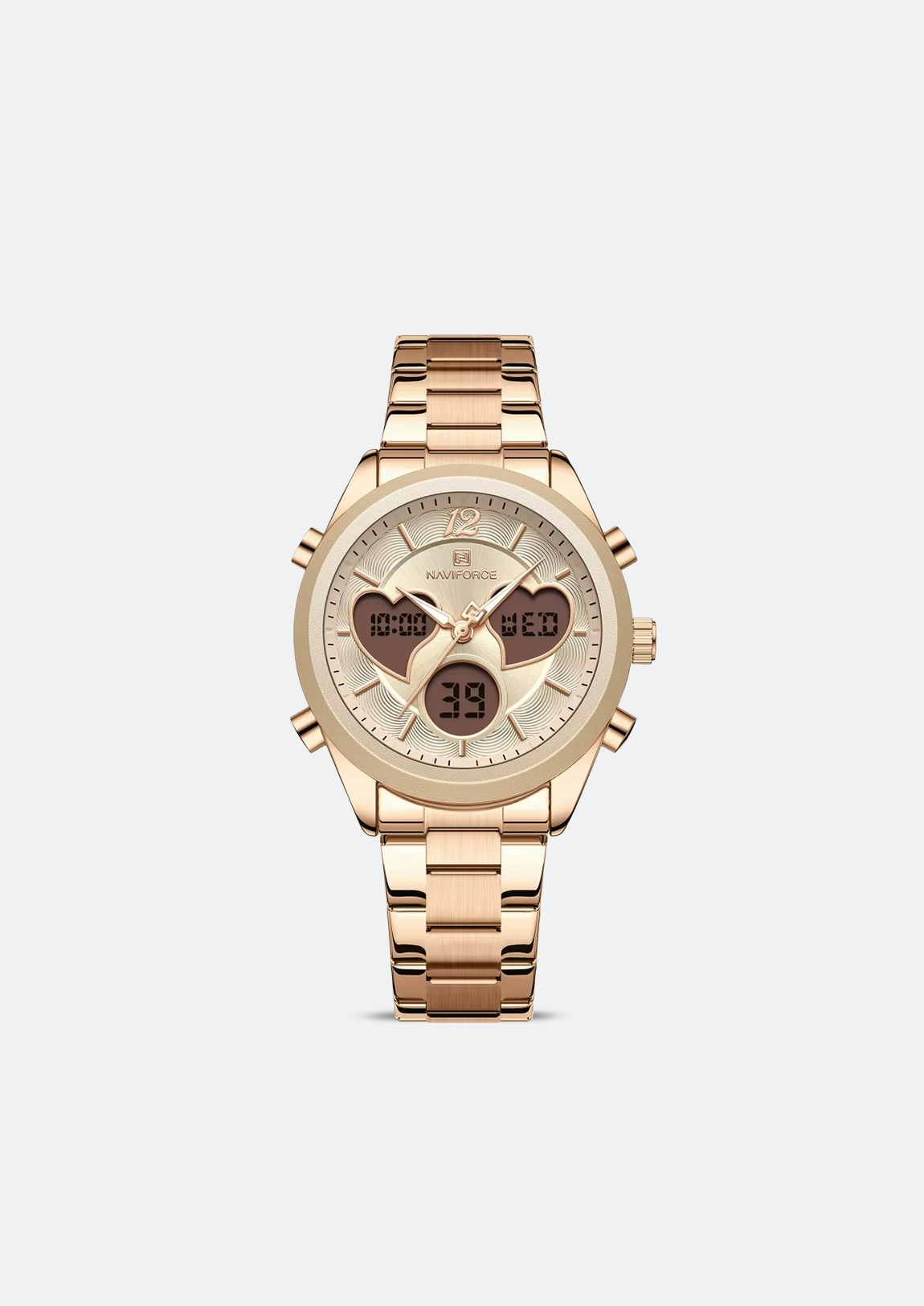 Relógio Feminino Navi Force NF5045S Dourado de Aço