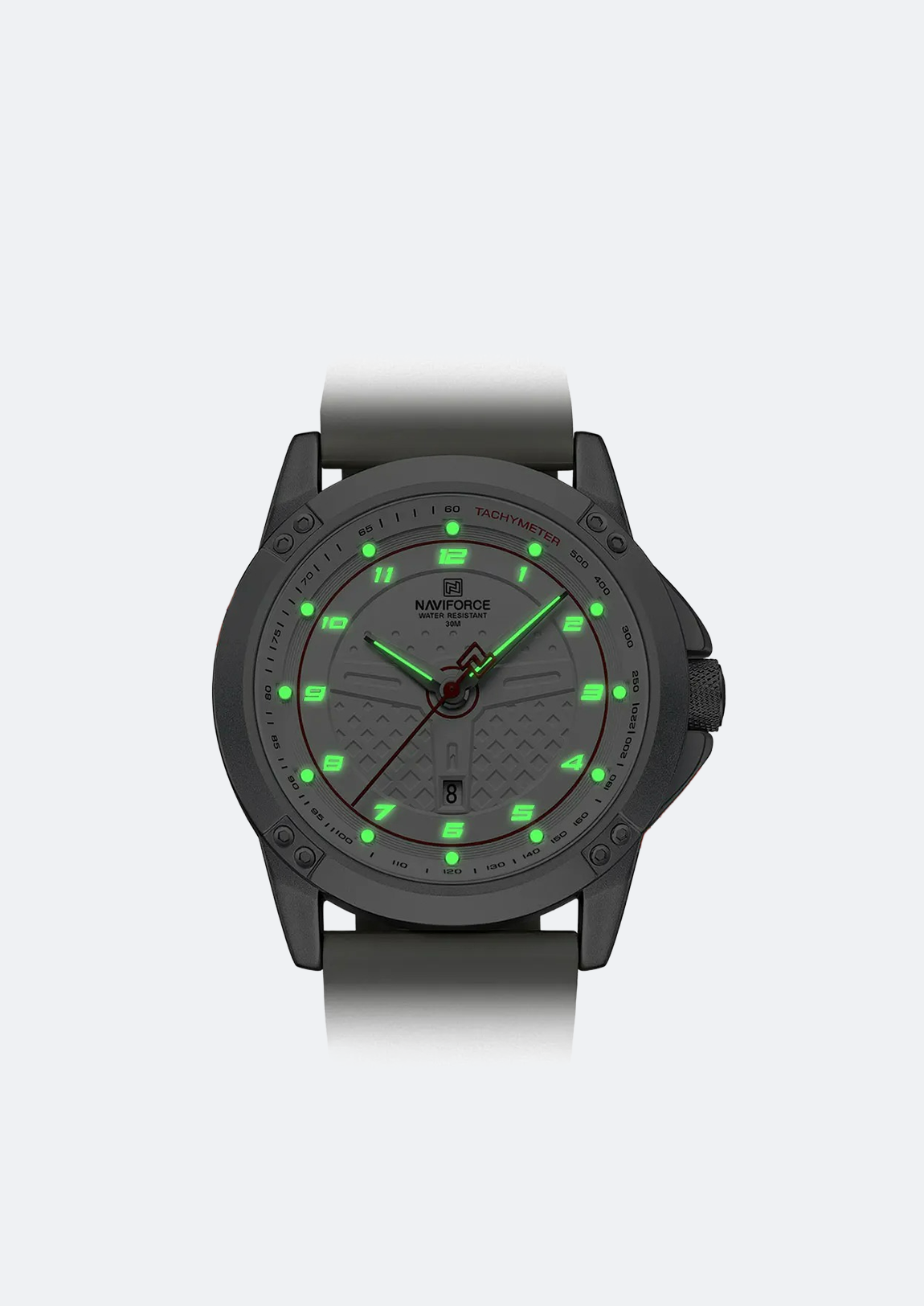 Relógio Masculino Navi Force NF8031 Branco Pulseira de Silicone