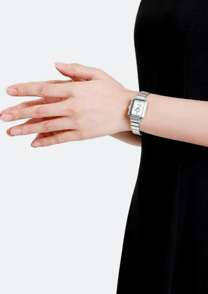 Relógio Feminino Navi Force NF5050 Retangular Prata de Aço