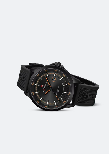 Relógio Masculino Navi Force NF9248T Preto Pulseira de Silicone
