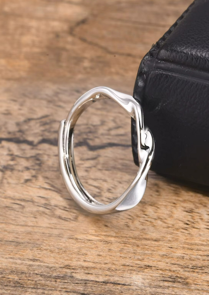 Anel Masculino Archie Aberto de Aço Retorcido