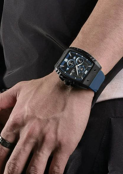 Relógio Masculino Navi Force NF8025 Azul Pulseira de Silicone