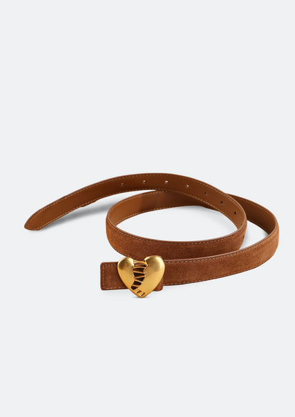 Cinto Feminino Lallana de Camurça Marrom