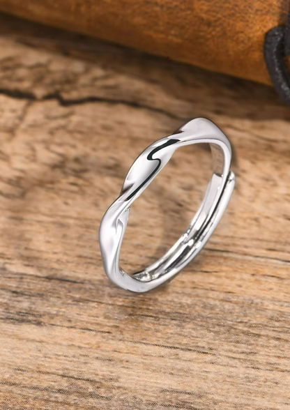 Anel Masculino Archie Aberto de Aço Retorcido