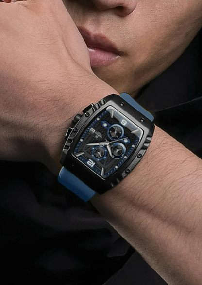 Relógio Masculino Navi Force NF8025 Azul Pulseira de Silicone