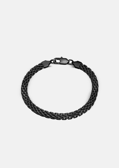 Pulseira Masculina Rush Preta de Aço