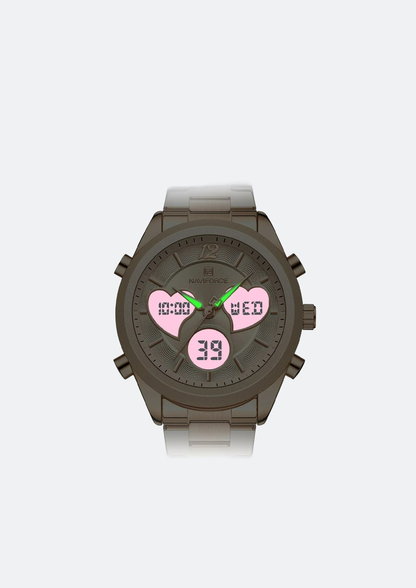 Relógio Feminino Navi Force NF5045S Dourado de Aço