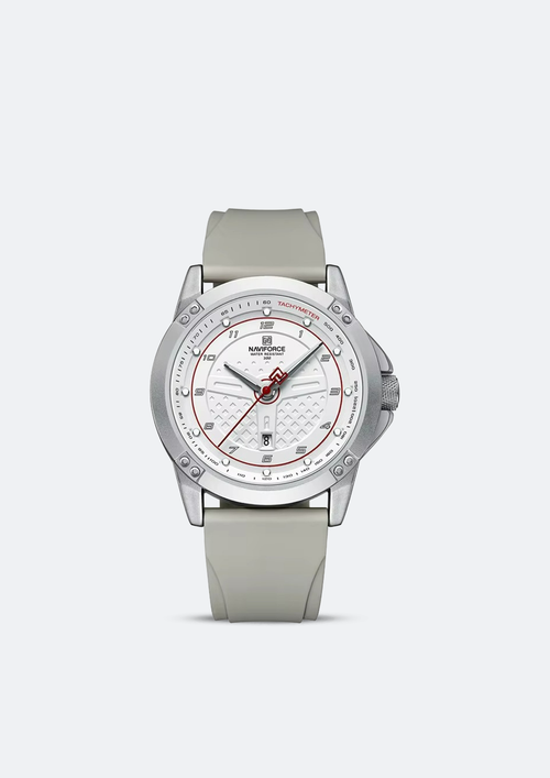 Relógio Masculino Navi Force NF8031 Branco Pulseira de Silicone