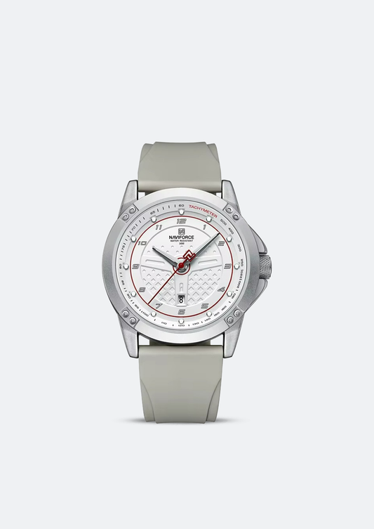 Relógio Masculino Navi Force NF8031 Branco Pulseira de Silicone