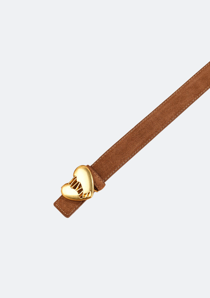 Cinto Feminino Lallana de Camurça Marrom