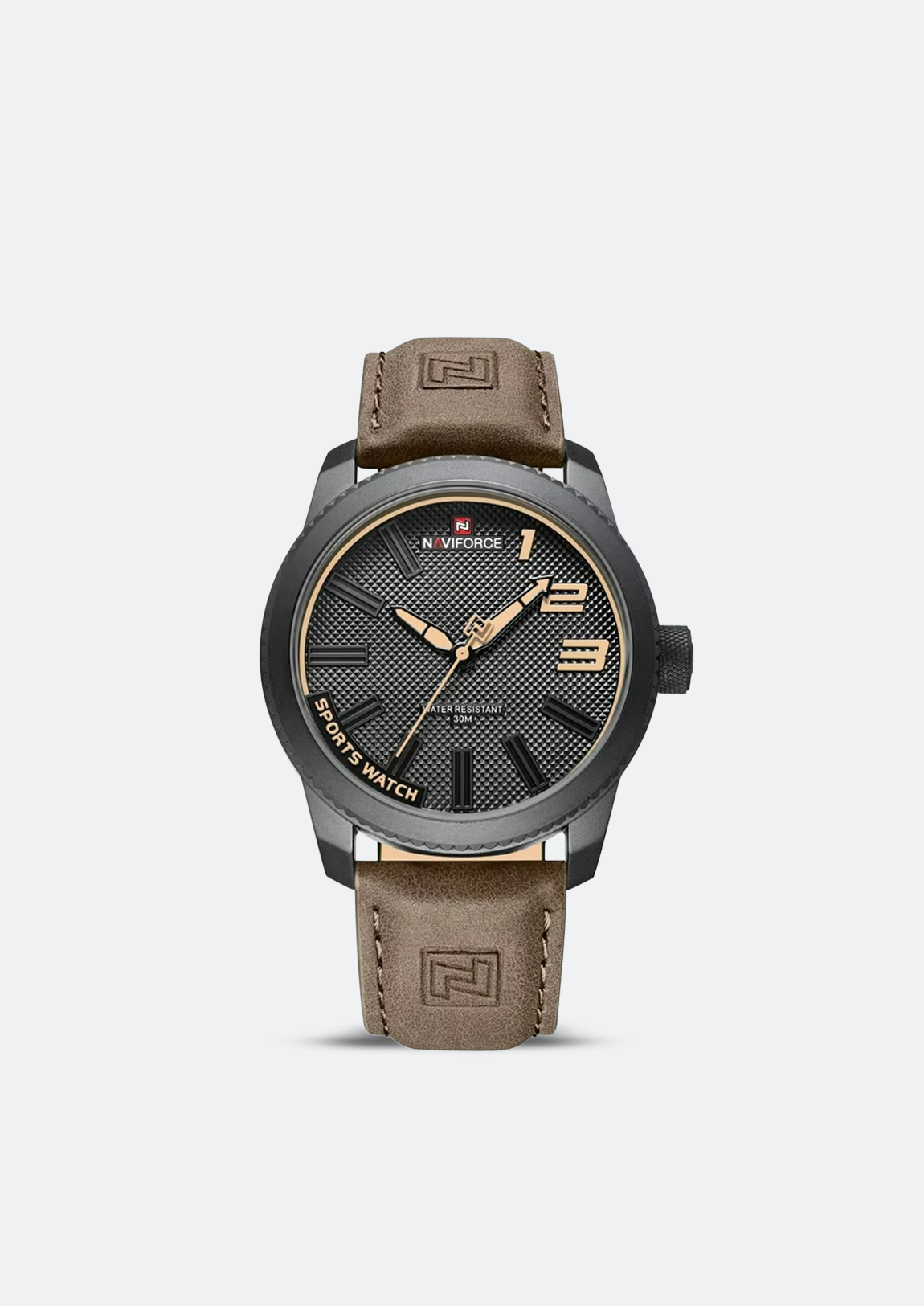 Relógio Masculino Navi Force NF9202L Preto Pulseira de Couro