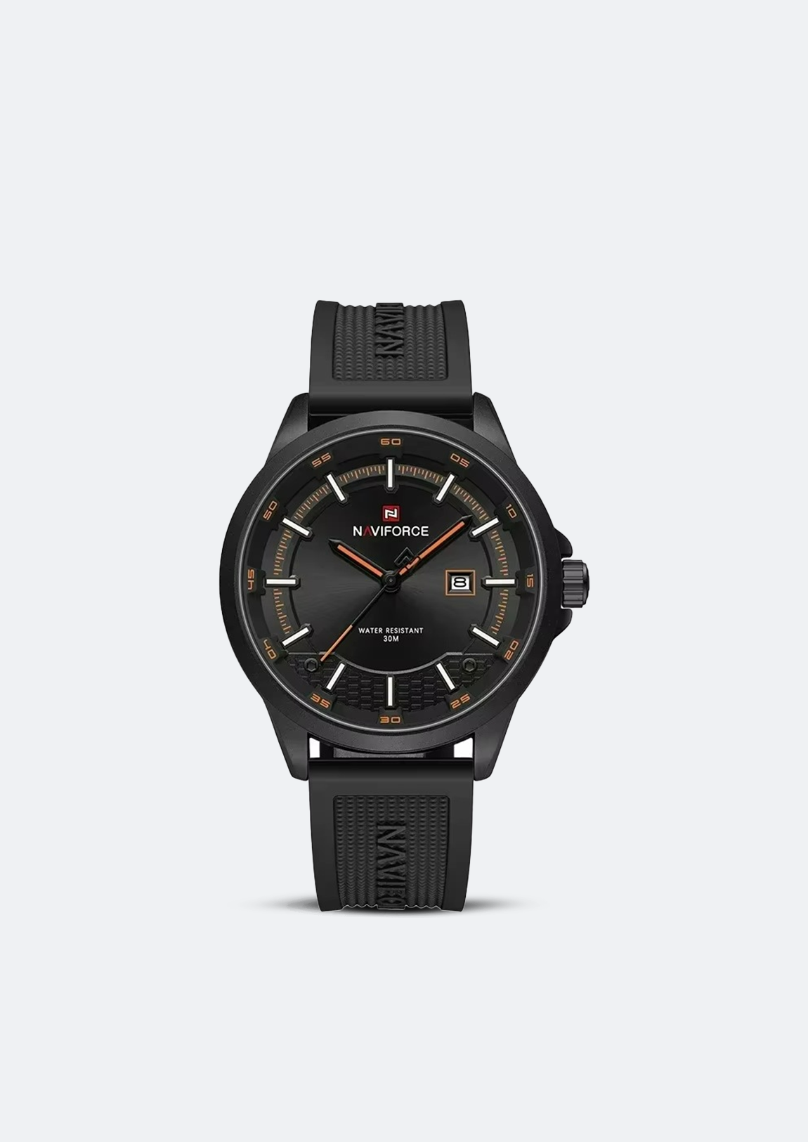 Relógio Masculino Navi Force NF9248T Preto Pulseira de Silicone