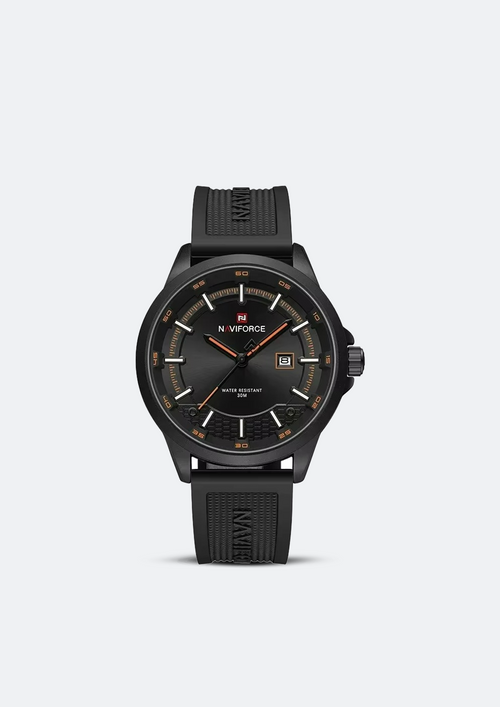 Relógio Masculino Navi Force NF9248T Preto Pulseira de Silicone