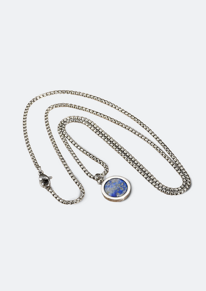 Colar Masculino Mellen de Aço com Pingente Redondo