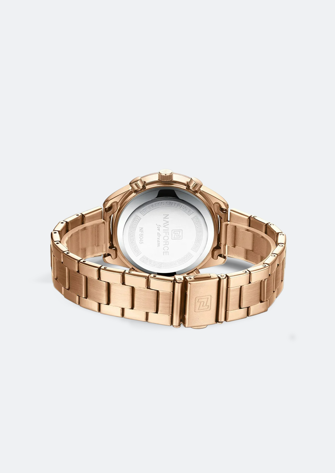 Relógio Feminino Navi Force NF5045S Dourado de Aço