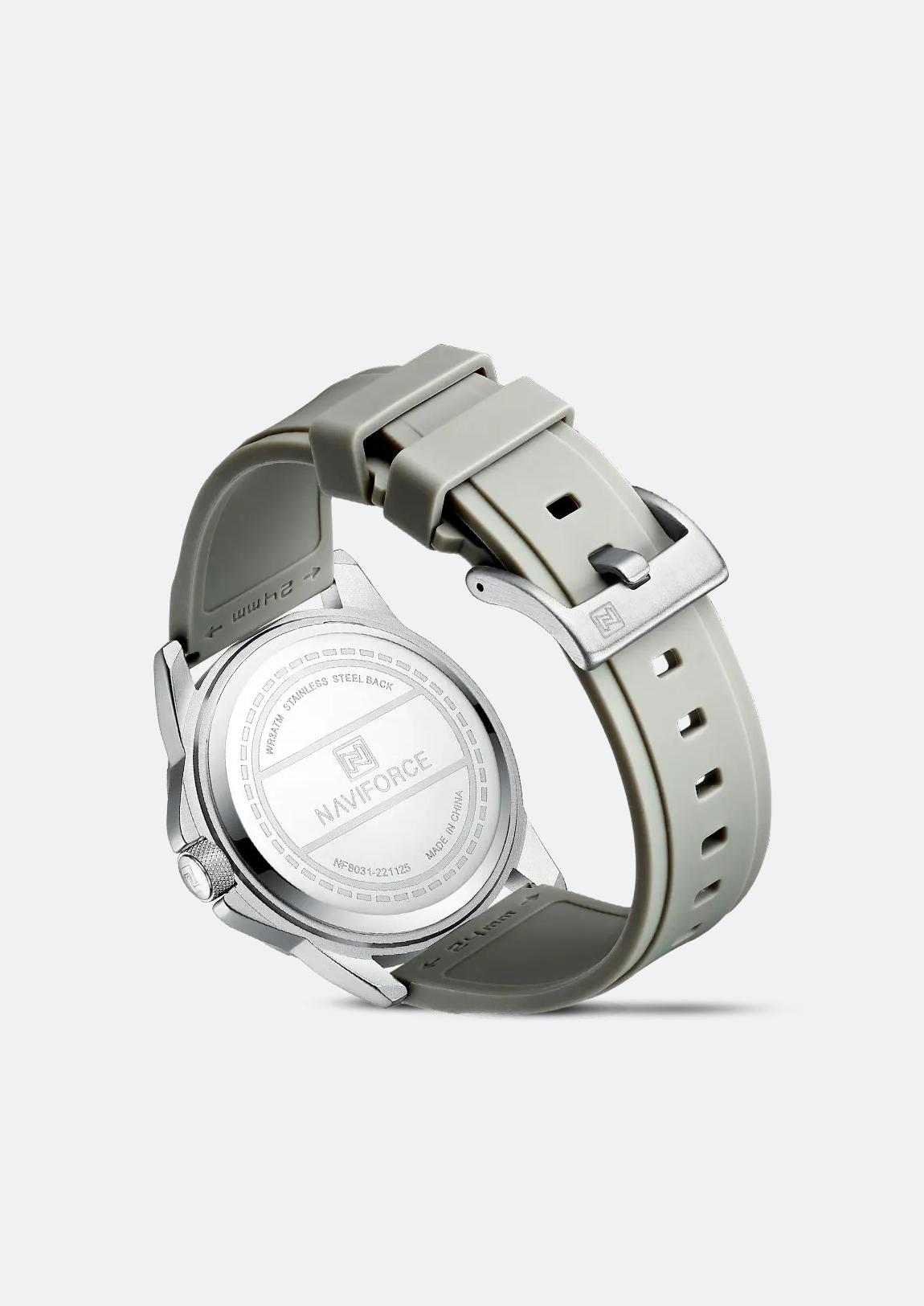 Relógio Masculino Navi Force NF8031 Branco Pulseira de Silicone