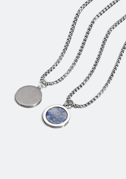 Colar Masculino Mellen de Aço com Pingente Redondo