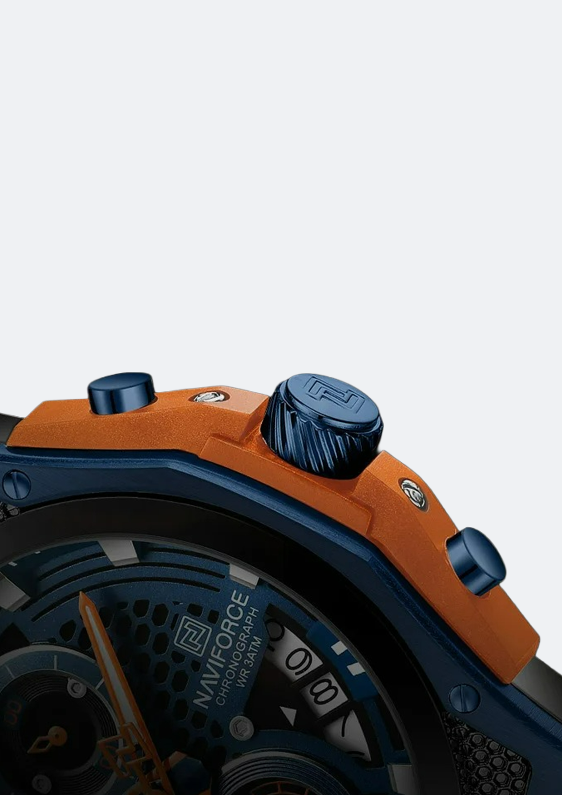 Relógio Masculino Navi Force NF8051T Azul Pulseira de Silicone