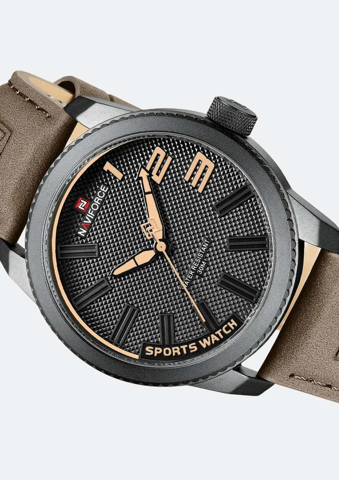 Relógio Masculino Navi Force NF9202L Preto Pulseira de Couro