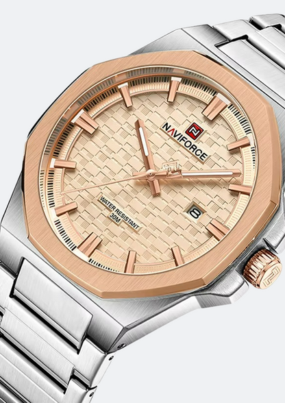 Relógio Masculino Navi Force NF9245 Dourado de Aço
