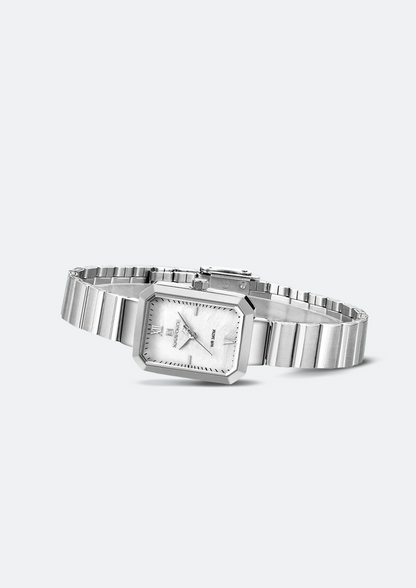 Relógio Feminino Navi Force NF5050 Retangular Prata de Aço