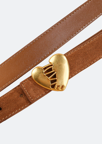 Cinto Feminino Lallana de Camurça Marrom