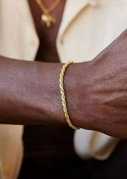 Pulseira Masculina Dourada de Aço Astron